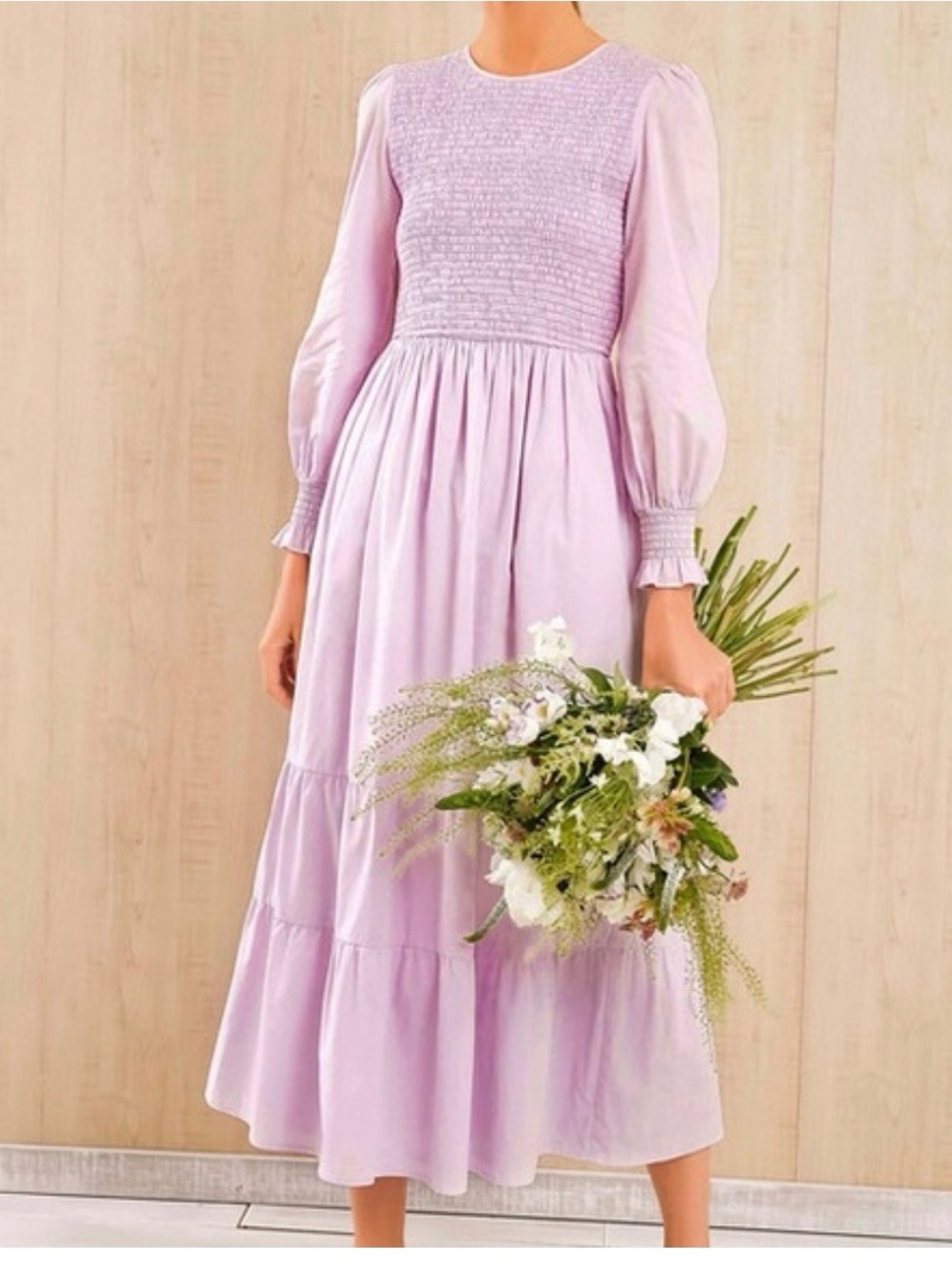 Tuckernuck Pomander Place Juliette Lavender Smocked Dress sz L
